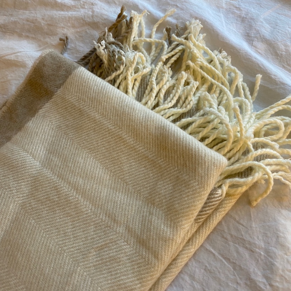 Ivory Wool Scarf - Picture 5 of 5